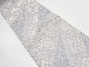 アンティーク　花蜀江に花唐草模様織り出し袋帯（材料）